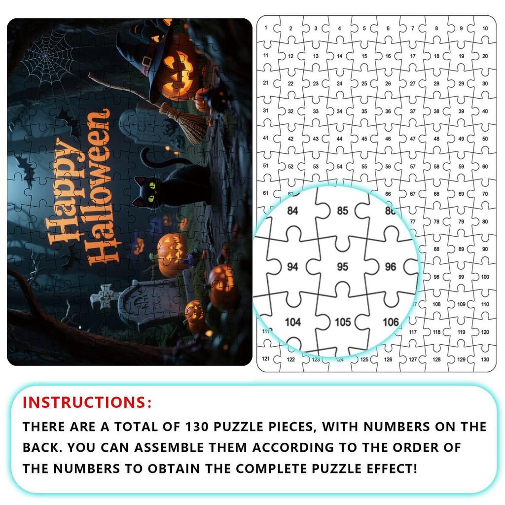 Cute Photos Of Halloween Puzzles, Puzzles, Family Education Games, Family Decoration Paintings.