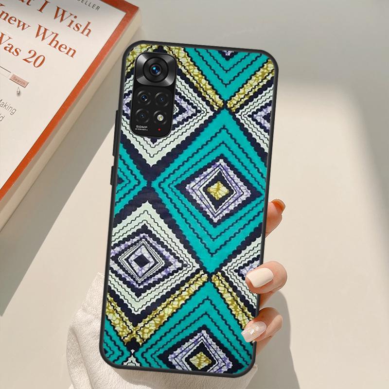 

Чехол с африканским тканевым принтом для Xiaomi Redmi Note 10 8 9 11 Pro 8T 9S 10S 11S Redmi 10C 9C 9A 9T K50 K40 Gaming Redmi Note 11 Pro