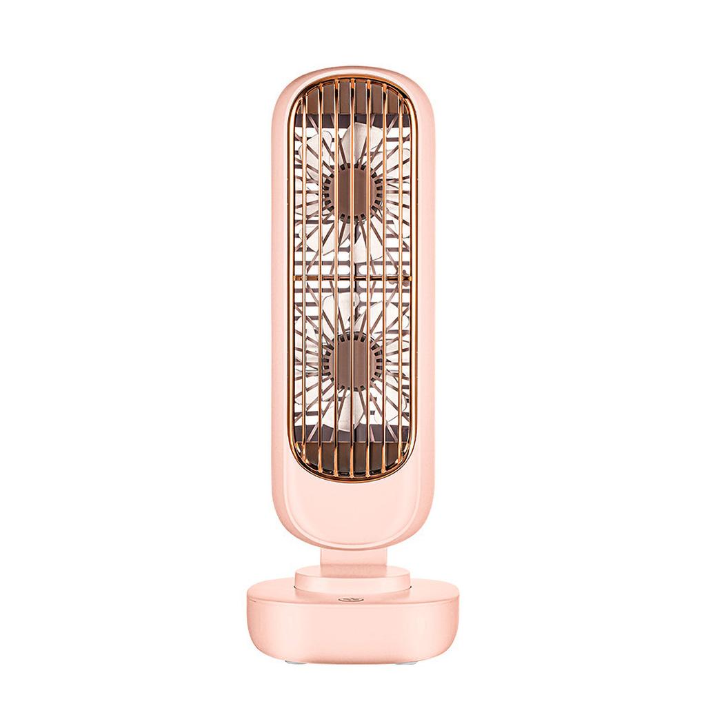 Small Desk Tower Fan 3 Speed Portable USB Mini Cooling Tower Fan Dual Air Circulation Personal Standing Fan for Home