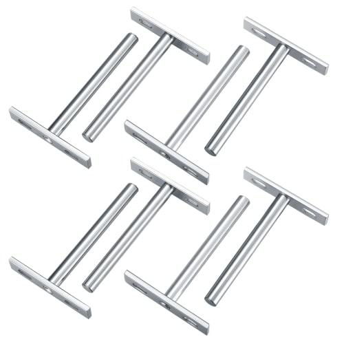 Pack of 8 Shelf Brackets, Hidden, Floating Insert Type, 70mm X 100mm