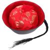 Hat Official Chinese Hats Style Ponytail Costume Cardboard Plus Flannel Oriental Cap