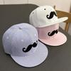 Striped Mustache Snapback Cap Flat Brim Trucker Hat Fashion Baseball Hat  Unisex