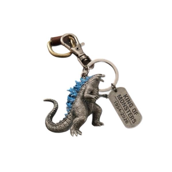 Creative Godzilla Keychain, Metal Dinosaur Pendant, Trendy Car Bag Decoration, Durable Gift