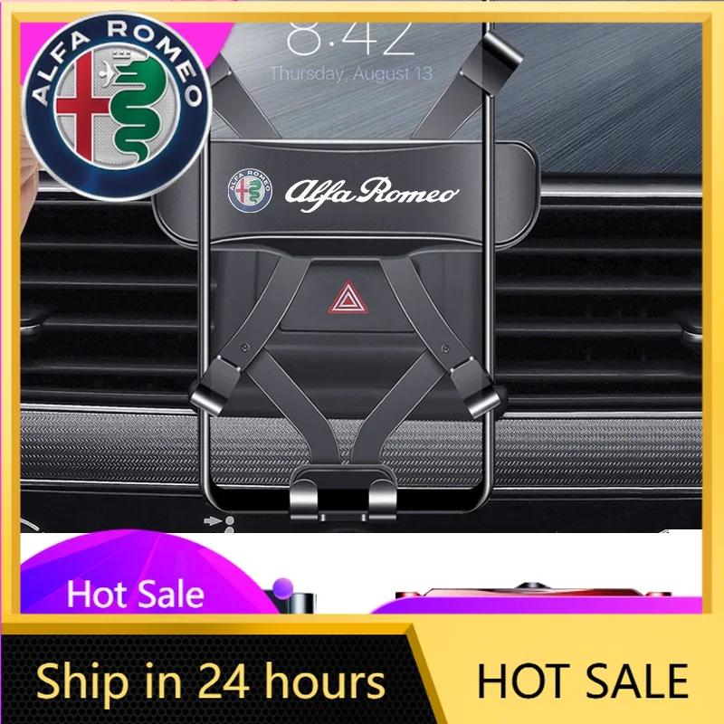 Car Stickers For Alfa Romeo Car Air Outlet Mount Clip Interior Car Phone Holder For Alfa Romeo Giulia Stelvio Giulietta 156 159