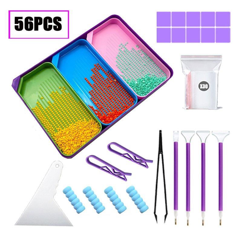 J1UL1N Rhinestone Tray Organizer, Art Trays, Art Storage Containers Kit, For DIY Crafts Rhinestone Beads, Painting
