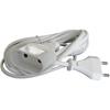 ZENITECH 3m 2x0.75mm² White Extension Cord