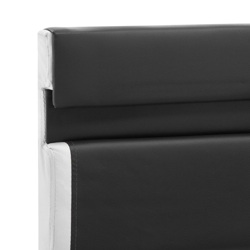 LED Bed Frame in Grey Faux Leather 160 x 200 cm