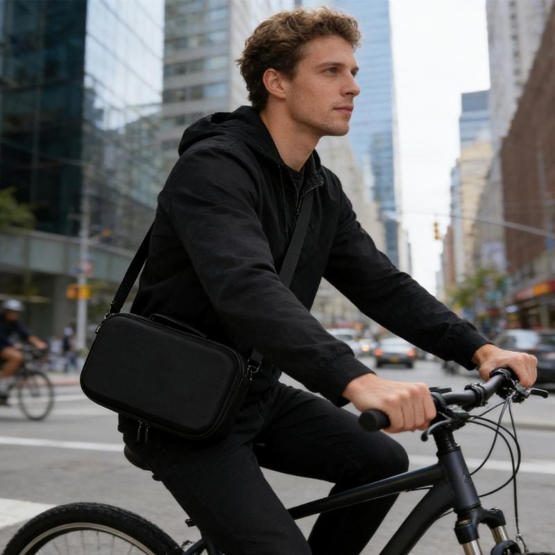Protective Carrying Case For Wireless Speaker Featuring Storage Sections And Strong Material