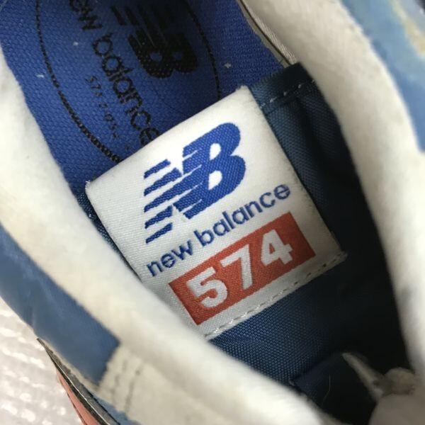 new balance 574 Low-Cut Sneakers [26.0/Blue/Suede] Trainers(USED)