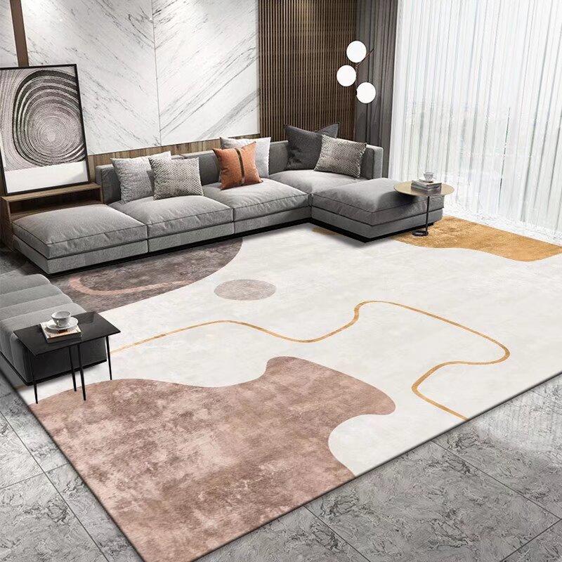 Light Luxury Geometric Large Carpets for Living Room Modern Decoration Home Bedroom Rug Soft Non-slip Coffee Tables Mat 200x300
