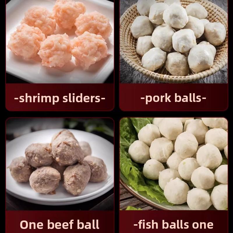 Snadno uvolnitelná sada na výrobu nepřilnavých masových kuliček – ruční lžička na rybí kuličky bez námahy – ideální kuchyňský nástroj pro domácí vaření