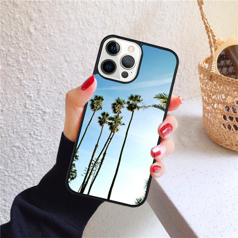 palm trees sky soft Phone Case Cover For iPhone 17 Air 16 15 14 12 13 Pro Max Plus coque Shell Fundas