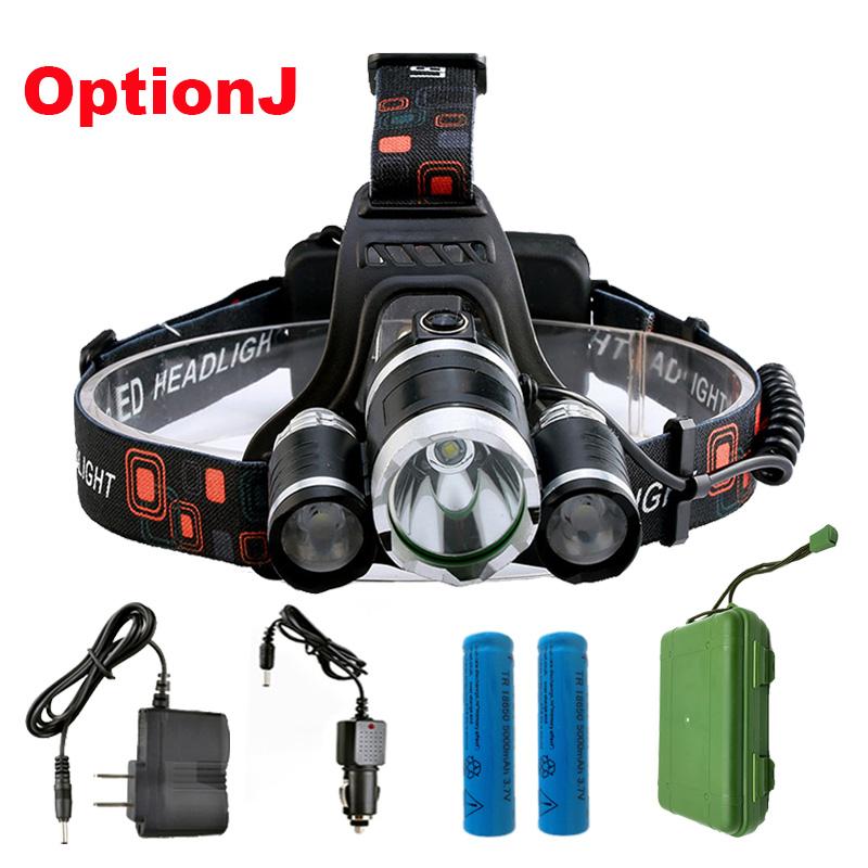 ZK20 LED Headlamp High Lumens 4 Modes 18650 Rechargeable Battery Flashlight Waterproof Outdoor Lighting Camping Fishing