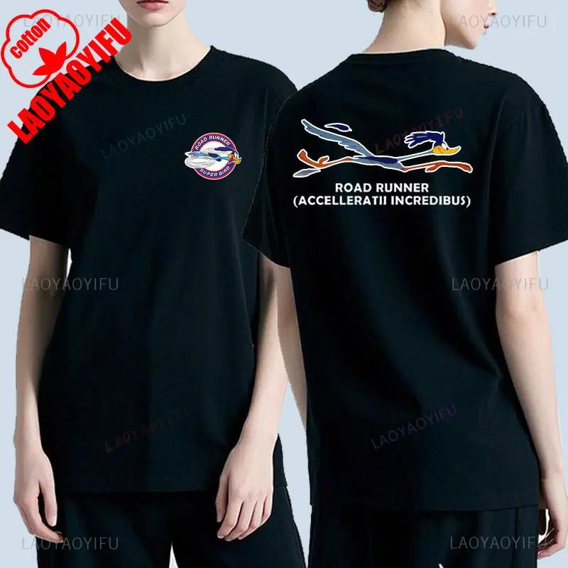 Wile E Coyote Cartoon Zweiseitig Bedrucktes T-Shirt Unisex Mode Y2k T-Shirt Klassisch Manga Grafik Baumwoll-T-Shirts Sommer Camisetas top