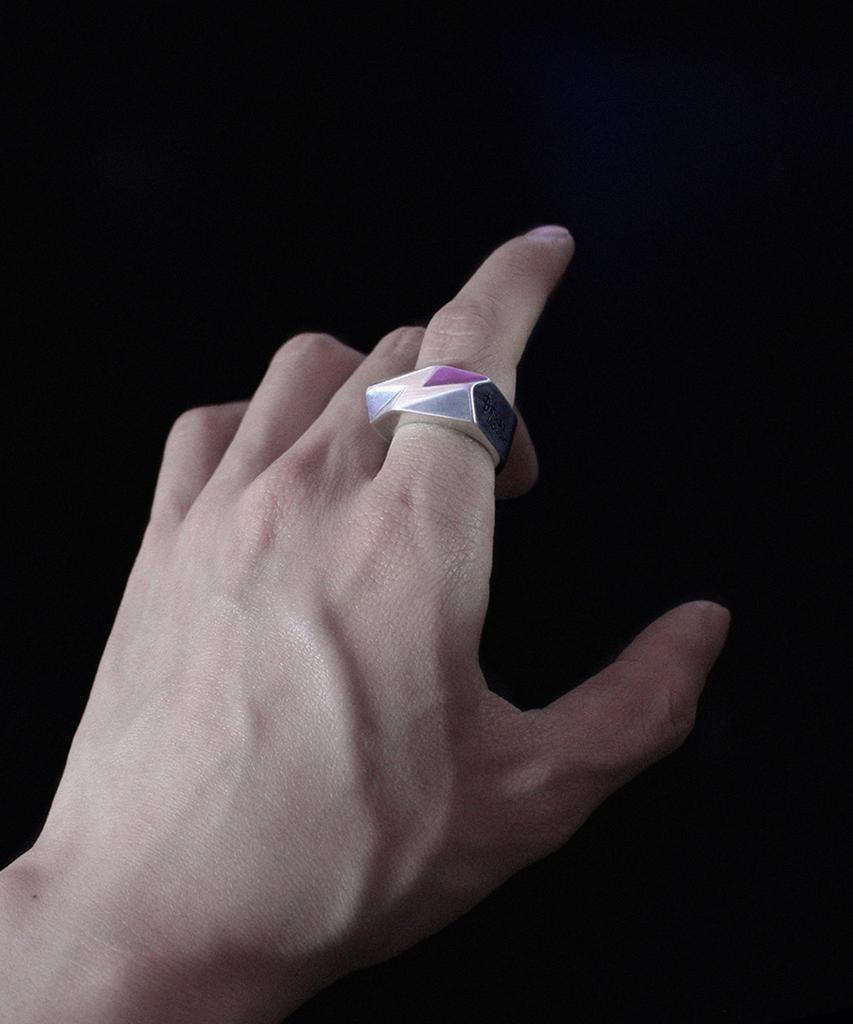 Indigo Midnight Thunderbolt Ring (Silver 925) (A Type)
