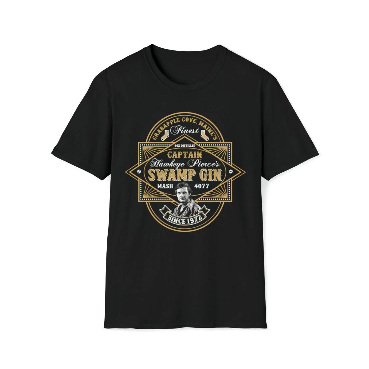 MASH 4077 Swamp Gin Label Softstyle T-Shirt XL