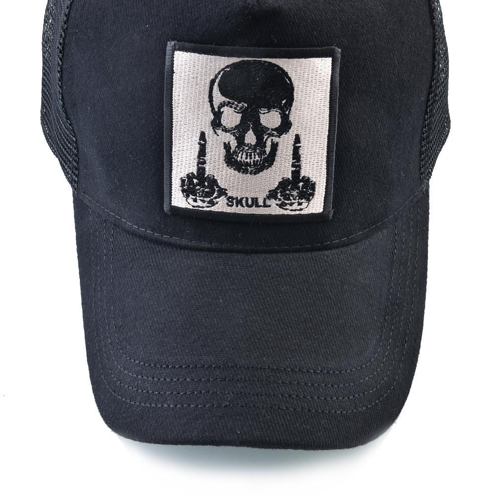 Unisex Trucker Cap Men Four Seasons Baseball Cap With Skull Patch Women's Snapback Hip Hop Baseball Hat Outdoor Sport Casual Cap