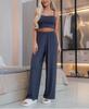 Women's Knit Sleeveless Camisole & Wide-Leg Pants Set - Casual Two-Piece Homewear