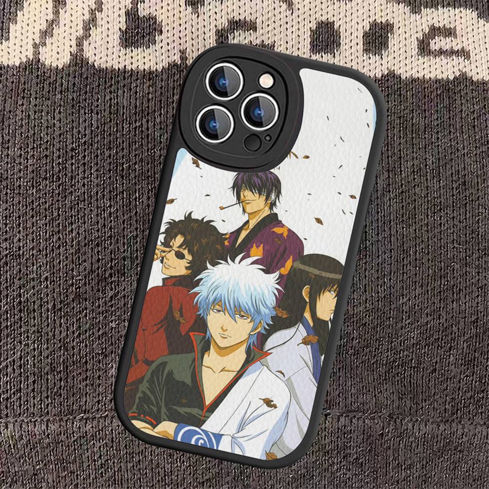 G-GINTAMA Anime Phone Case Hard Leather For IPhone 16 15 14 Mini 11 12 13 Pro Max Plus Fundas