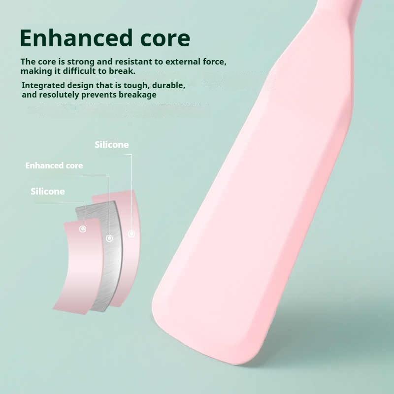 Silicone Egg Frying Spatula Slanted Edge Colorful&Heat Resistant Pot Protecting&Hanging Hole Kitchen Tool for Pancakes/Steaks