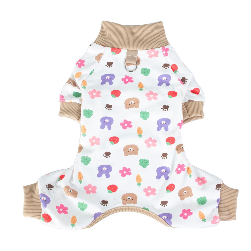High Collar Four-Legged Dog Clothes for Autumn/Winter - Warm, Cute Teddy Design