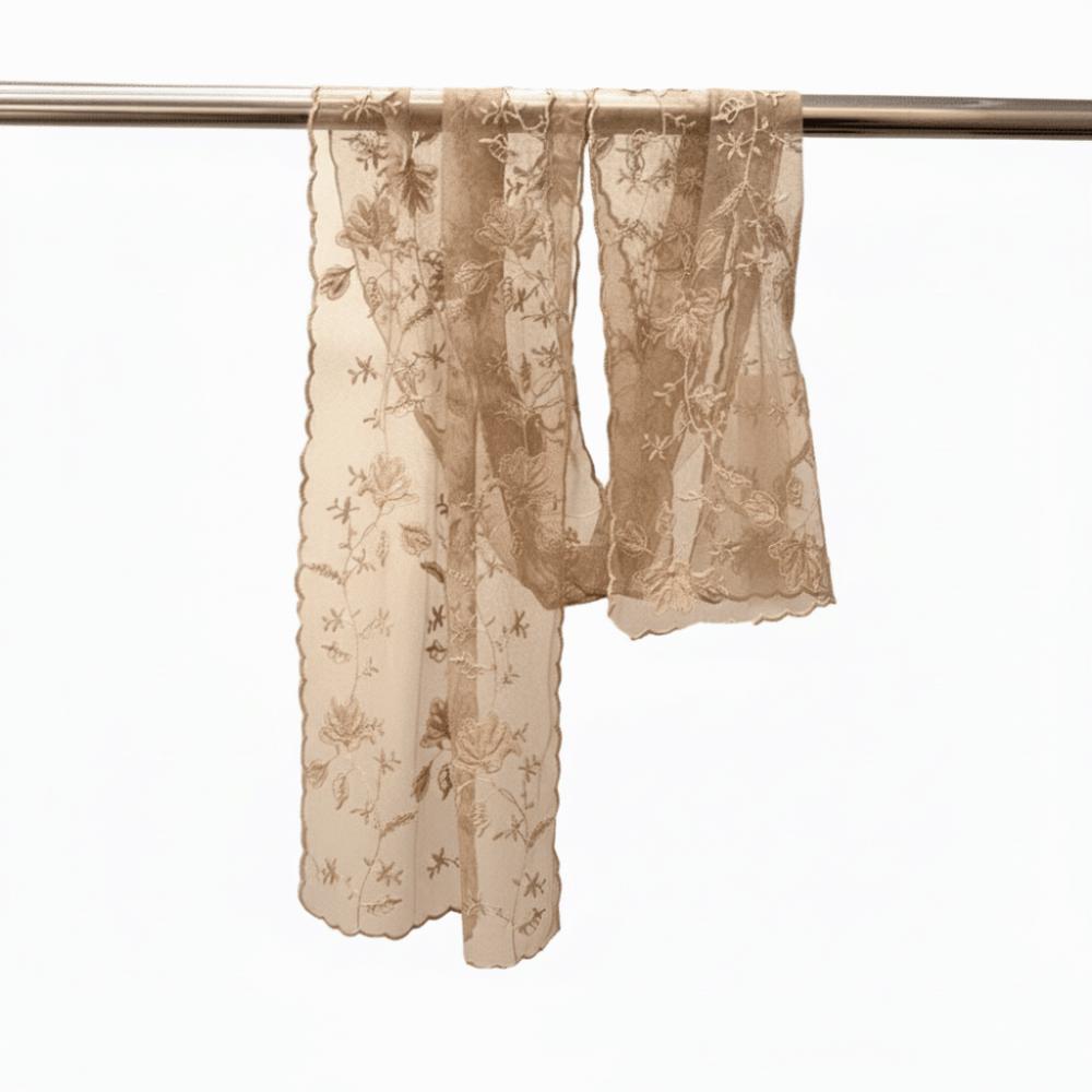 Retro Women's Lace Scarf Long Female Headscarf Versatile Sunscreen Shawl