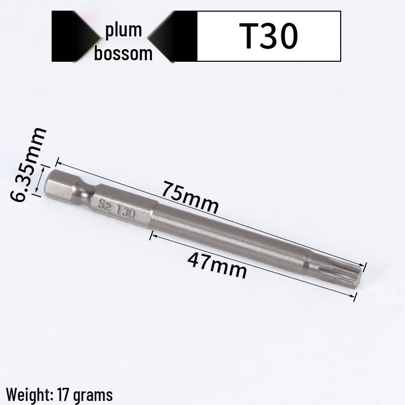 Magnetic Plum Blossom Screwdriver Replacement Bits T15 T20 T25 T30