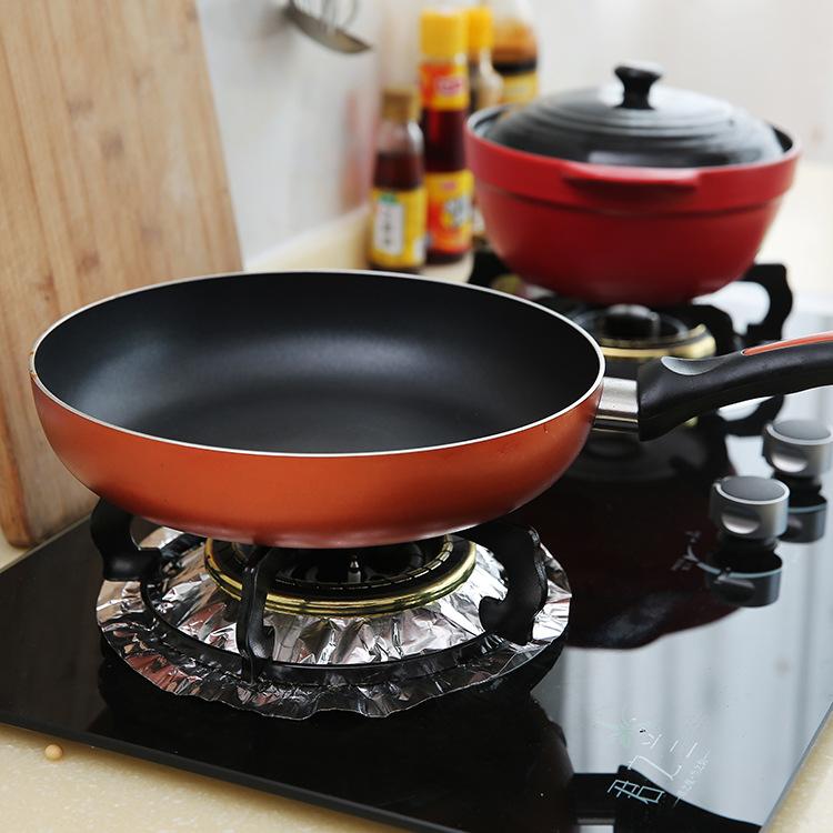 Gas Range Aluminum Foil Ring Oil Proof Pan Cleaning Pad Cooking Range Oil Proof Gas Range Mat Stove Head Protective Pad