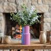 3D Printed Vase Straight Shape Flower Vase Decorative Flower Container for Roses Tulips Dried Fresh Flowers Vertical Pattern Decorative Vase for Home