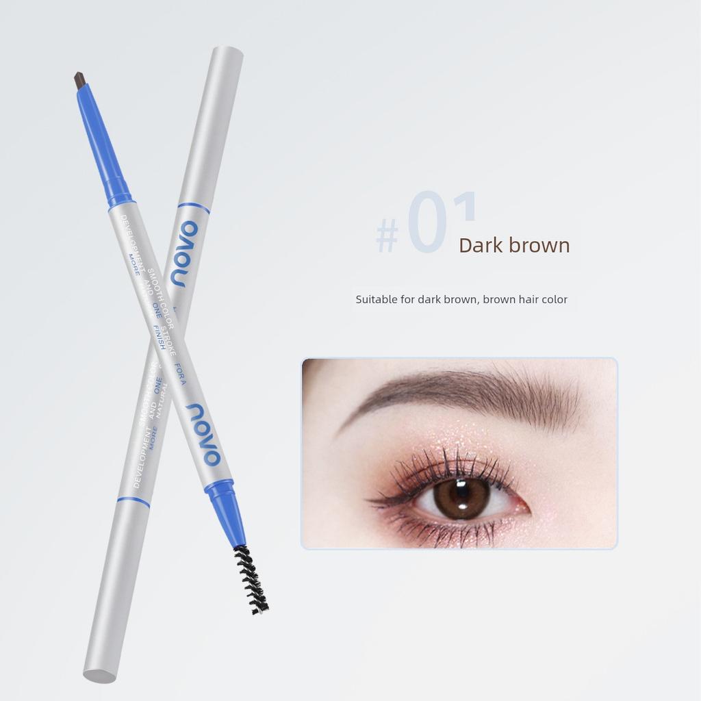 Novo Ultra-Fine Eyebrow Pencil Female Distinct Look Wild Eyebrows Nature Waterproof Sweatproof Long Lasting Fadeless Newbie Beginner