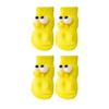 4pcs/set Comfortable Big Eyes Pet Socks Soft Pet Socks Foot Cover Anti-Slip Dog Socks  for Dogs Cats