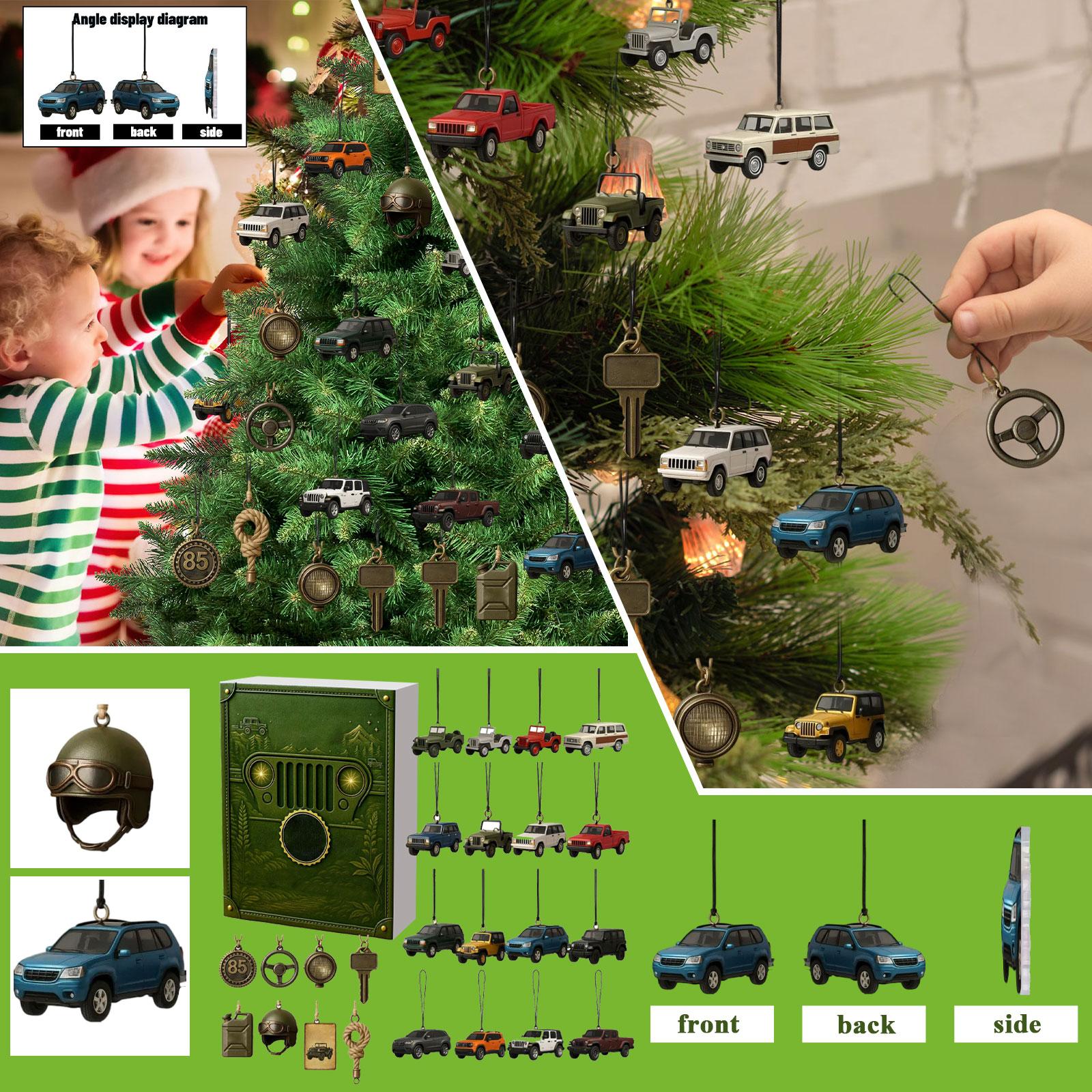 

2D Flat Acrylic Ornaments, Christmas Tree Ornaments, Suitable For Christmas Decoration One Size