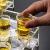 Acrylic Glass Holder Display Rack Bar Wine Drinks Cup Storage Carrier Flight Tasting Serving Tray Double Row 6/8/12 Holes Cup