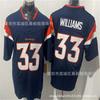 Mens NFL Style Rugby Jersey With Embroidered Numbers 7 Elway 33 Williams 10 Nix 2 Broncos Team