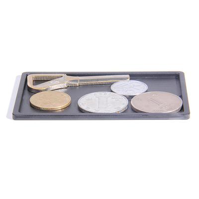 Vassoio per monete da 1 pezzo per porta carte Porta carte Porta carte Porta chiavi Vassoio da scrivania Mini Custodia sottile in metallo di alluminio
