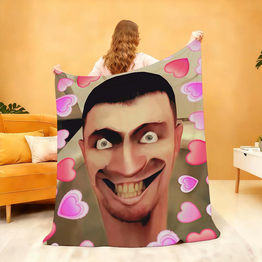 Funny Cool S Skibidi T Toilet Anime TV Blanket Soft Throw Blanket for Home Bedroom Bed Sofa Picnic Travel Office RestBlanketGift