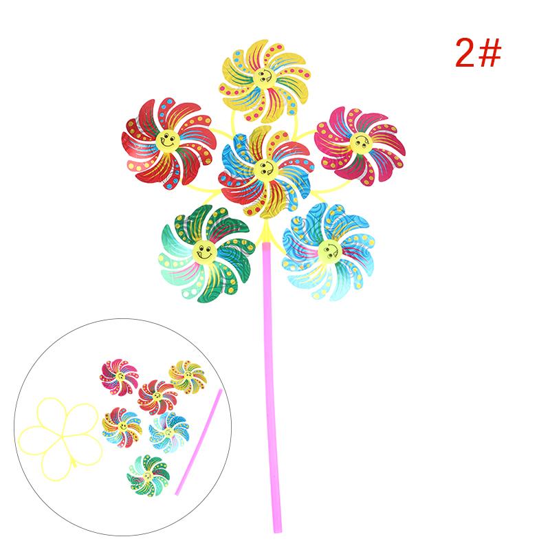Colorful Windmill Cartoon Pinwheel Wind Spinner Home Garden Yard Decor Kid Toy