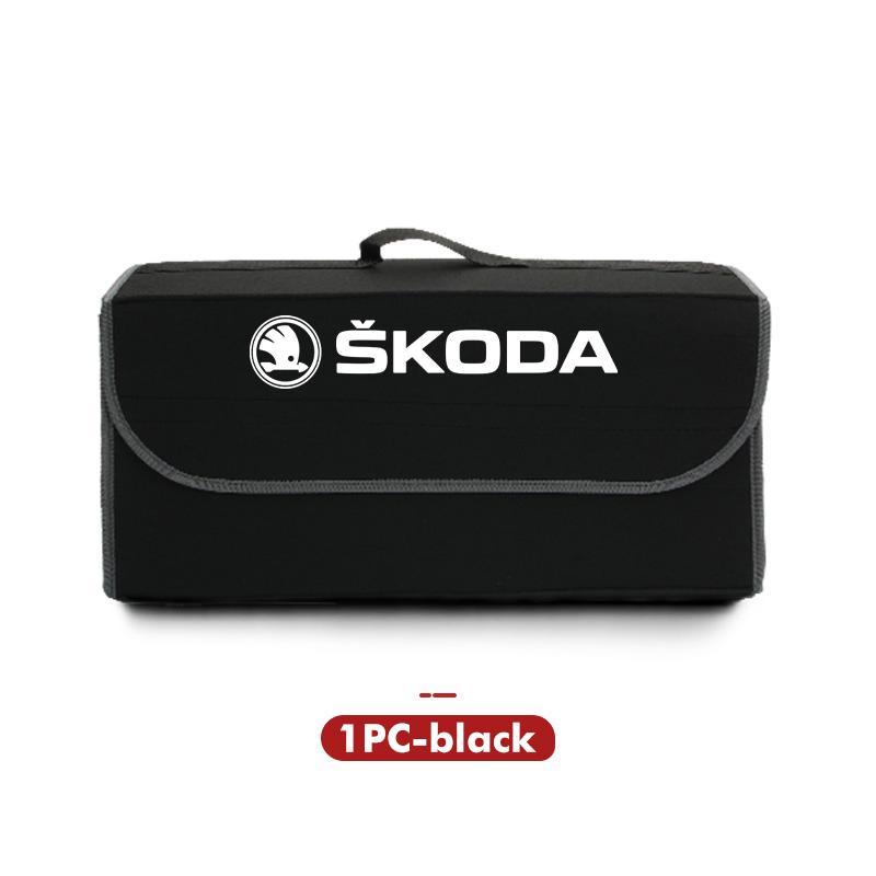 hrcay2 For Skoda Car Trunk Storage Box Foldable Stowing Tidying Container Bag Accessories octavia a5 a4 mk1 2 fabia superb rapid mk3