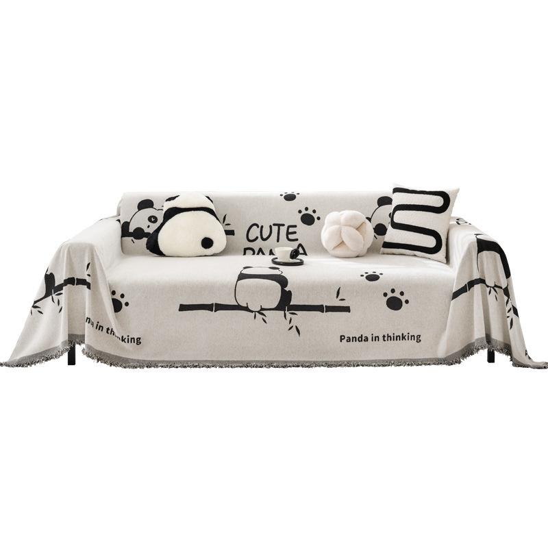Panda Chenille Sofa Towel Four Seasons Universal All-Inclusive Sofa Cover Dust Cover Living Room One-Piece Sofa Large Cover Cloth
