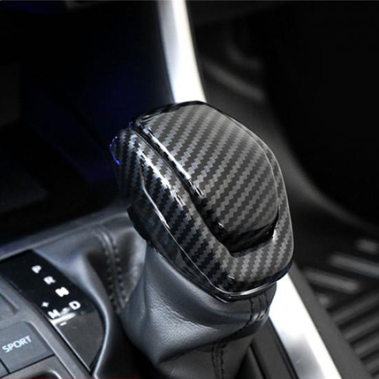 Carbon fiber Gear Shift Knob Cover Trim 2pcs For - Toyota RAV4