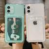 Card Bag Transparent Phone Case For iPhone 13 11 12 Pro Max XR XS Max X 7 8 Plus 12 Mini Shockproof Soft Bumper Clear Cover