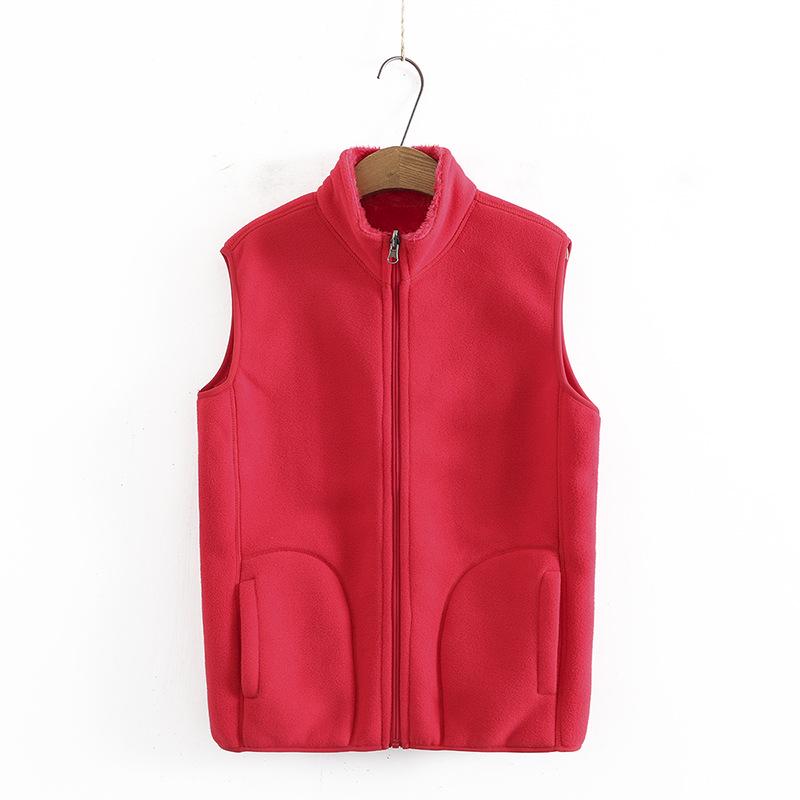 Women's Reversible Fleece Vest - Fashionable, Warm, Sleeveless Jacket for Autumn/Winter