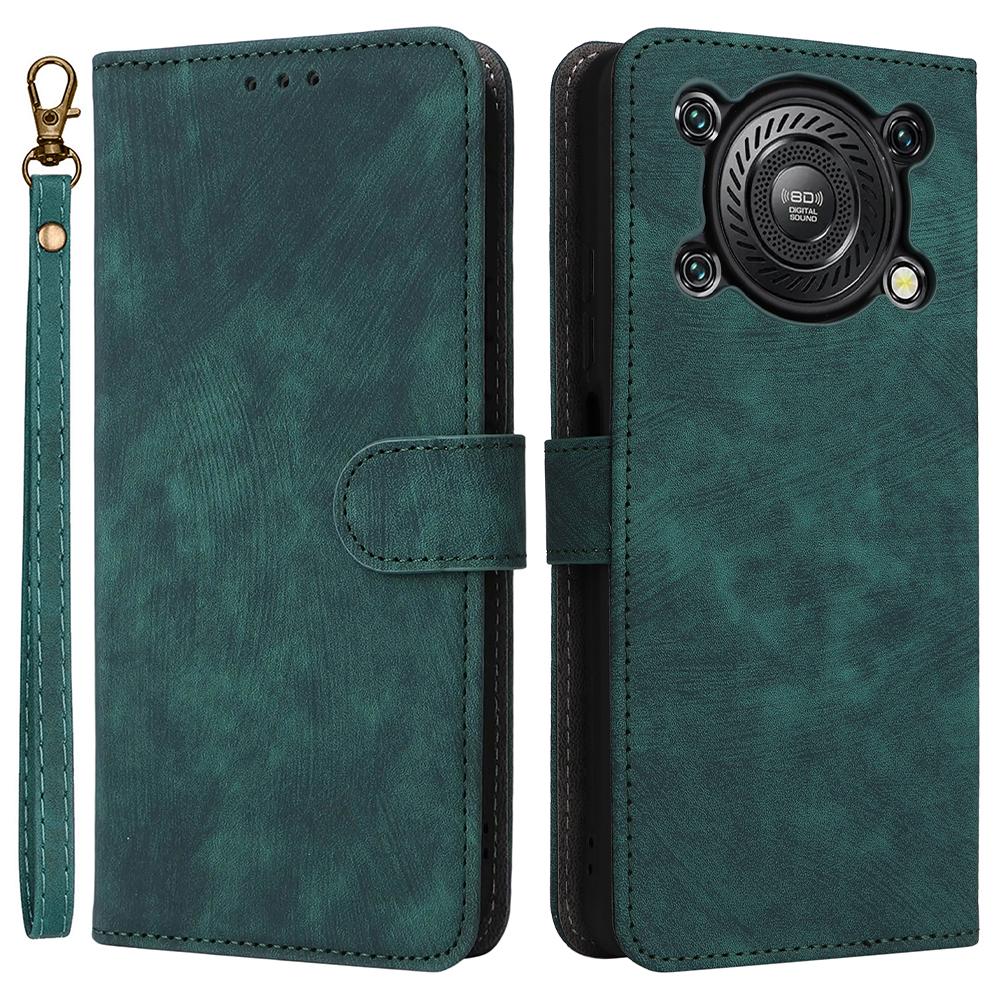 For Oukitel C60/C60 Pro Case Wallet RFID Blocking PU Leather Phone Cover Stand with Strap
