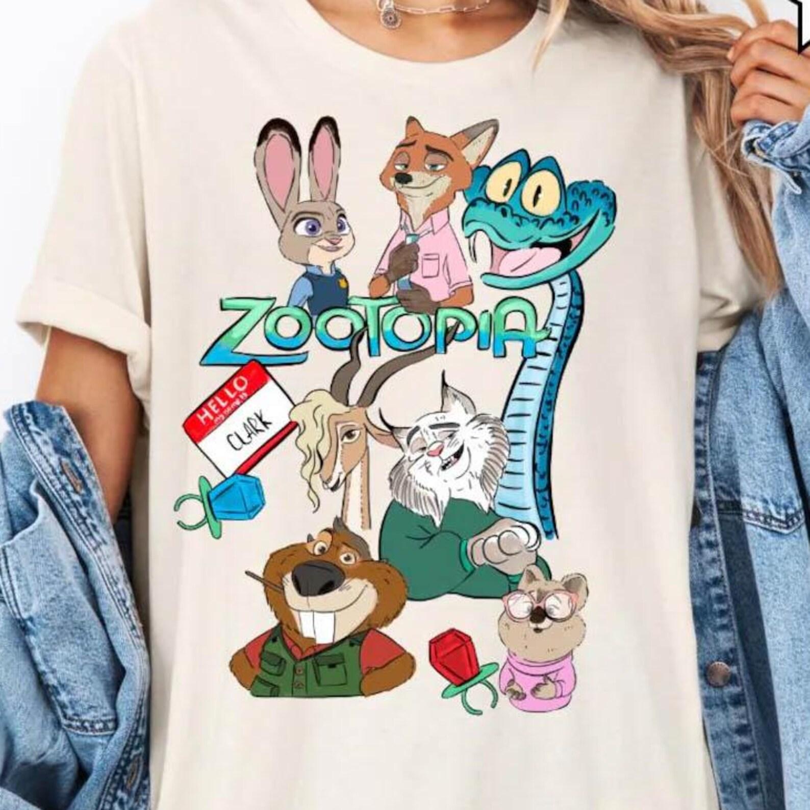 Disney Zootopia Characters Shirt, Nick Wilde Judy Hopps Shirt, Disney Family Trip Shirt, Zootopia Mickey Balloons Tee 4XL