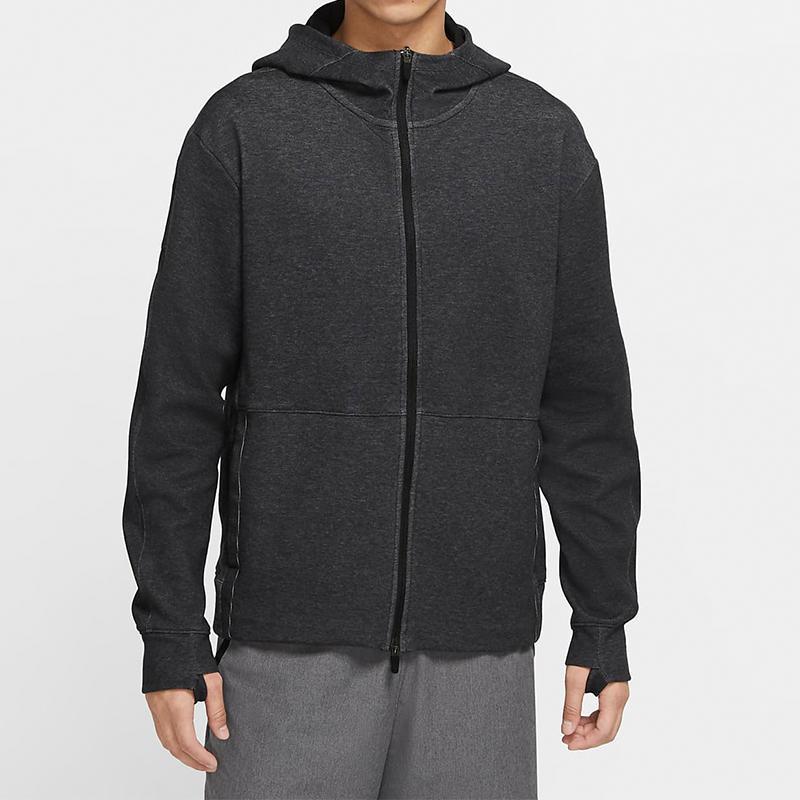 Nike Yoga Full-Zip Training Hoodie Jacket Men Tops Black CU6261-010