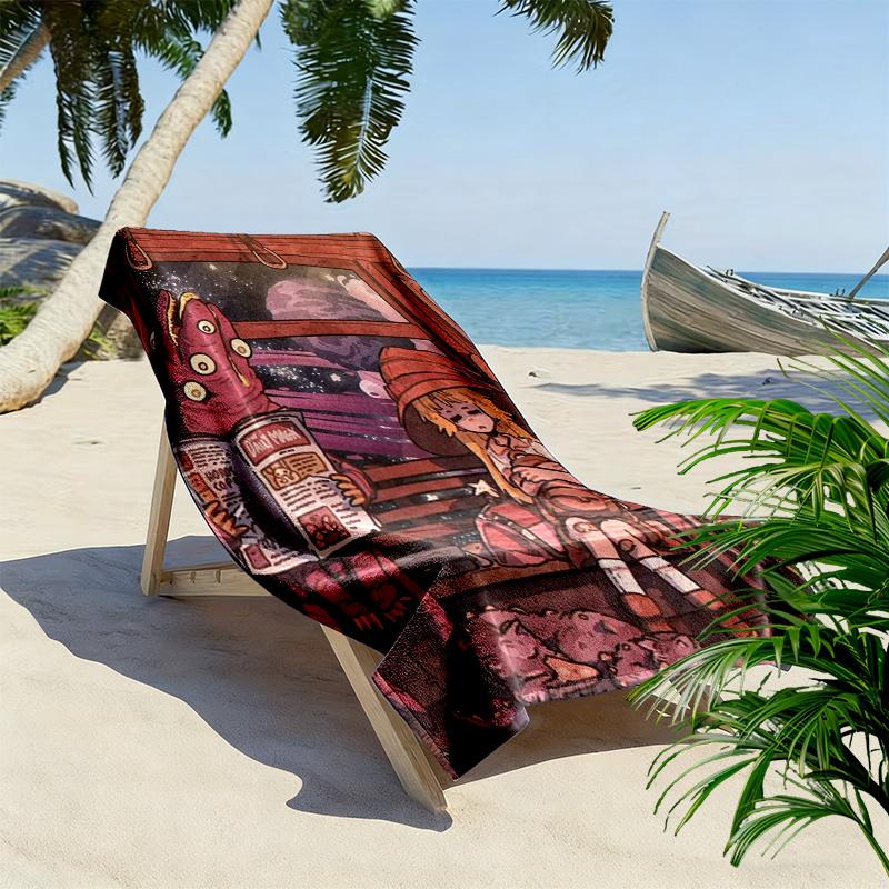 Magic Train 2D Flat Print Beach Towel, Large Soft Quick Dry Towel for Beach Camping Swimming.NSTJ0928255