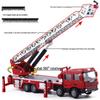 MENGDUN 1:50 Red Alloy Extendable Ladder Fire Truck Model