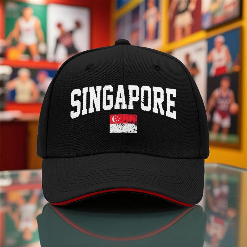 1Pc Of The New Summer And Autumn Lightweight Baseball Cap For Men And Women, Featuring A Singapore Pattern, Breathable
