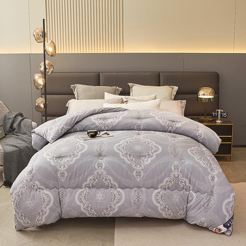 New Cotton Silk Summer & Winter Quilt: Double-Sided, Thick & Warm Quilt with Printed Design - Ideal Gift