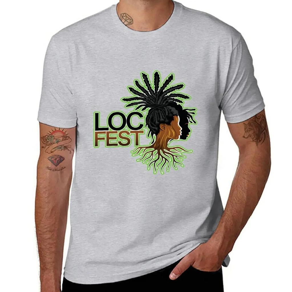 Roots Loc Fest Portrait T-Shirt blanks summer clothes t shirts for men pack